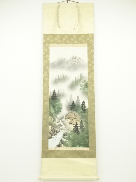 JAPANESE HANGING SCROLL / HAND PAINTED / LANDSCAPE
